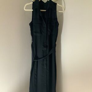 Who What Wear Black M Sleeveless Dress Minimalist Normcore Scandi Girl